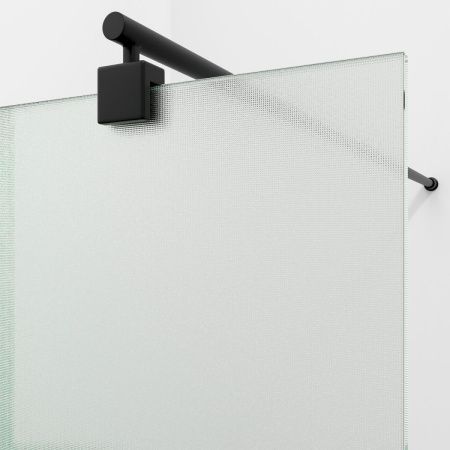 Душевая перегородка Wasserkraft Rur 30W 30W44MB-TXG 100х200 стекло текстурное профиль черный