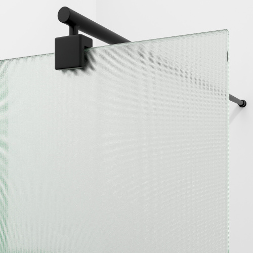 Душевая перегородка WasserKRAFT Rur 30W 30W40MB-TXG 120х200 стекло текстурное профиль черный матовый - фото 2