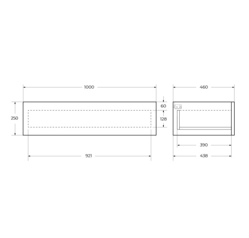 Тумба под раковину Cezares CADRO CADRO-100-1C-SO-NR-BLUM 100х46х25 - фото 2