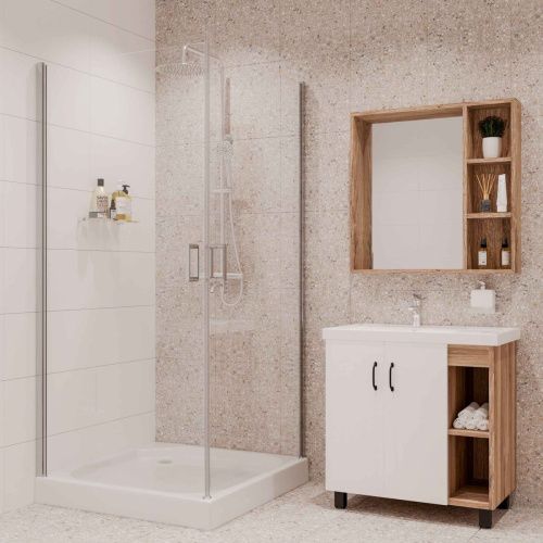 Душевой уголок Niagara Nova 66040811 100х100 стекло прозрачное профиль хром без поддона - фото 2