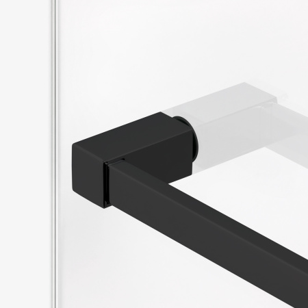 Душевая перегородка New Trendy AVEXA Black EXK-2672 120х200 стекло прозрачное профиль черный