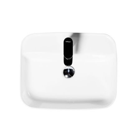 Раковина из сантехнического фаянса BelBagno BB1321 50х40 накладная цвет белый 1 отверстие под смеситель