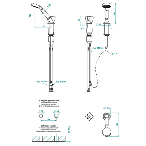 Смеситель THG Ptale de cristal clair U6A-F01-6532/60A на борт ванны золото - фото 3
