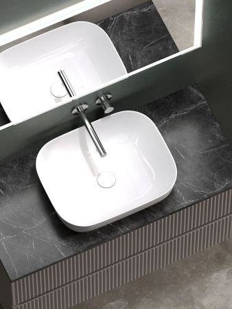 Тумба под раковину Sancos SNOB R SNR100SM 100х40 подвесная цвет бежевый