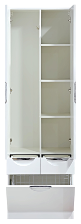 Шкаф-пенал Misty Орхидея П-Жас05060-011К2Я 60х200 напольный цвет белый