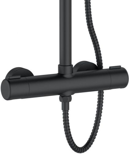 Душевая стойка Agger Thermo A2451244 настенная цвет черный с термостатом - фото 4