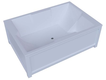 Ванна акриловая Aquatek Дорадо DOR190-0000002 190х130 пристенная прямоугольная с каркасом без ручек
