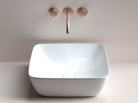 Раковина из сантехнического фарфора Ceramica Nova FORM CN2002 40х40 накладная цвет белый