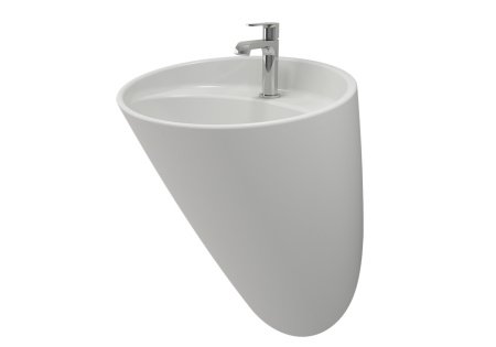 Раковина из сантехнического фарфора Ambassador Queen 116T20102 54х47 подвесная цвет белый матовый 1 отверстие под смеситель