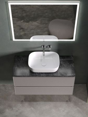 Тумба под раковину Sancos SNOB R SNR100SM 100х40 подвесная цвет бежевый