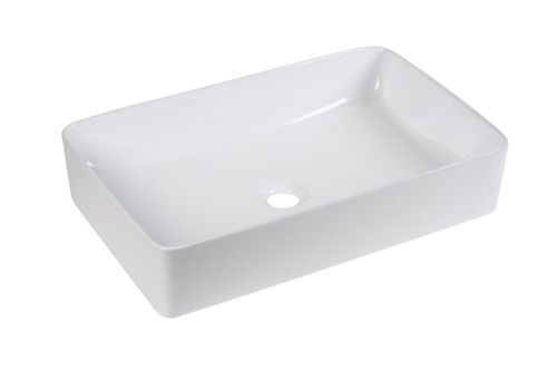 Раковина из сантехнического фарфора Milleau MIEL MU7060C-GW 60х40 накладная цвет белый без отверстий под смеситель