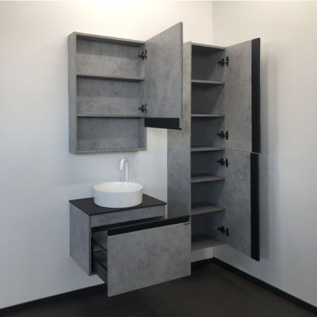 Тумба с раковиной Comforty Эдинбург 00-00002782CF 60х40 подвесная цвет серый