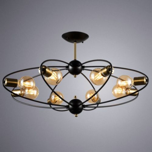 Люстра на штанге Arte Lamp Glasgow (Гласгов) A1963PL-8BK - фото 3