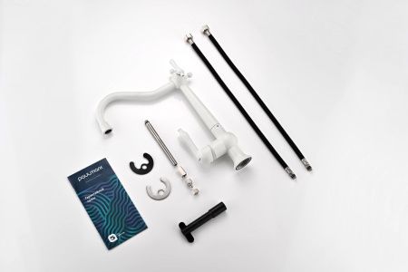 Смеситель для кухни Paulmark RETRO Re213226-WH на мойку белый