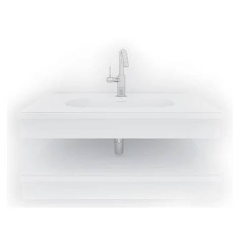 Раковина из искусственного камня MonteBianco Loreto Sesto 13217 57х32 встраиваемая цвет белый матовый без отверстий под смеситель - фото 2