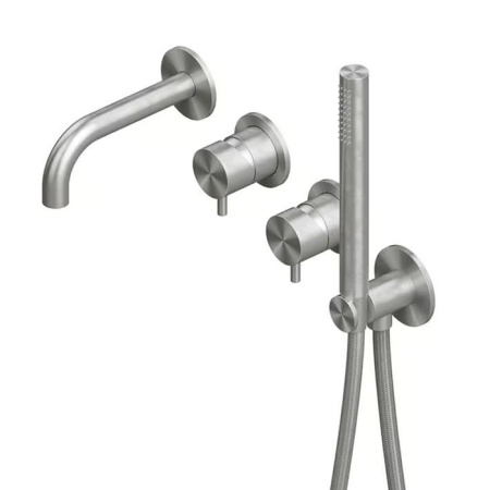 Смеситель для ванны QuadroDesign Source 1369.00AS встраиваемый в стену нержавеющая сталь