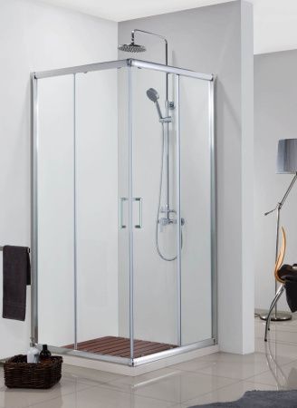 Душевой уголок Azario Greenwood AZ-NNE1142 1000 100х100 стекло прозрачное профиль хром без поддона