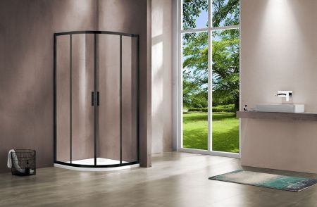 Душевой уголок Vincea Garda VSQ-1G900CLB 90х90 стекло прозрачное профиль черный без поддона