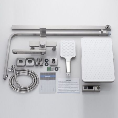 Душевая стойка Shevanik S7036L настенная цвет серый
