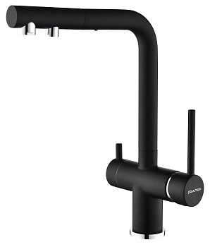Смеситель для кухни Paulmark SERPENTINE Se213222-401 на раковину антрацит без термостата