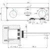 Смеситель для раковины Arrow ARM23872CP встраиваемый в стену хром