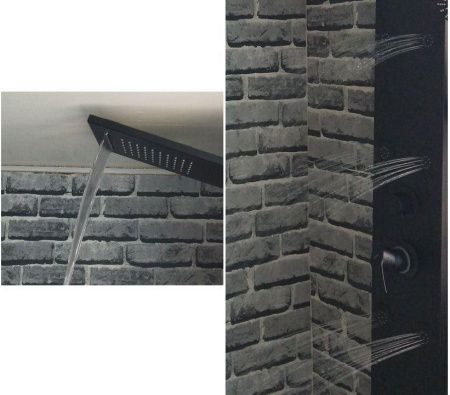 Душевая панель Aquanet Galaxy AP40-04 настенная цвет черный