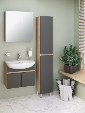 Тумба под раковину Runo ЛАДА 00-00001369 60х30 подвесная цвет коричневый