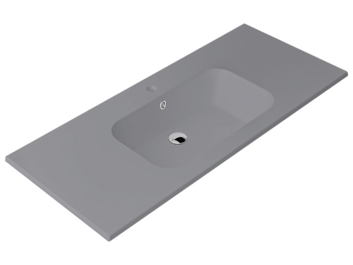 Раковина из санфаянса Berloni Bagno LAVQADINCXR57 129 106х52 встраиваемая цвет серый