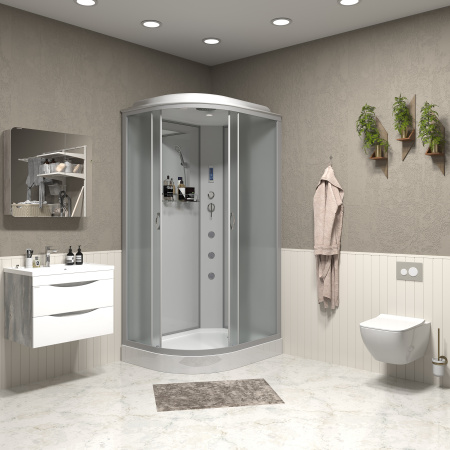 Душевая кабина Niagara Classic 33121423RF 120х80 асимметричная с крышей ориентация правая