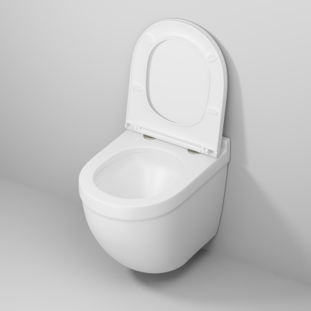 Унитаз подвесной Grossman Торнадо GR-4483MSQ белый матовый с сиденьем микролифт безободковый смыв торнадо