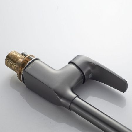 Смеситель для кухни Shevanik S5053T на мойку оружейная сталь