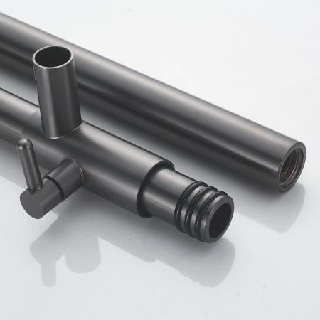 Душевая стойка Shevanik S4136T настенная цвет оружейная сталь