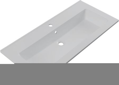 Раковина из искусственного камня Aquanet Текла 00328016 100х50 полувстраиваемая цвет белый 1 отверстие под смеситель
