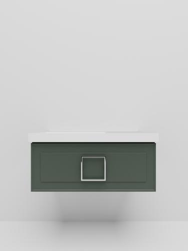 Тумба с раковиной La Fenice CUBO NFNC-01-CUB-G-90-1-90L 91х36х49 подвесная цвет серо-зеленый - фото 4