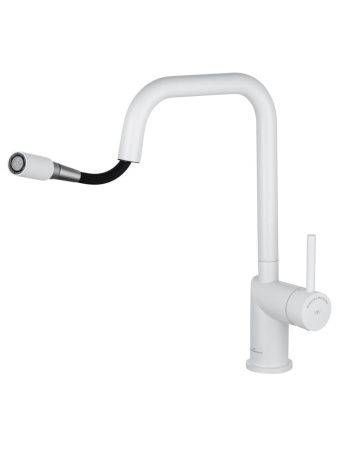 Смеситель для кухни Wonzon & Woghand WW-6018-MW на мойку белый
