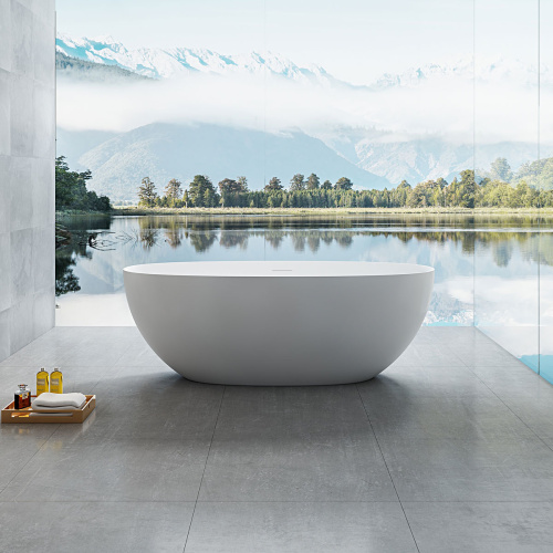 Ванна из искусственного камня Vincea Solid Surface VBT-6S01MW 170х75 отдельностоящая овальная