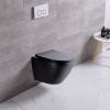 Унитаз подвесной Cerutti SPA CT9160 черный с сиденьем микролифт безободковый каскадный смыв