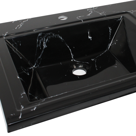 Раковина из литьевого мрамора Uperwood Марсал 291120412 120х49 над стиральной машиной цвет черный