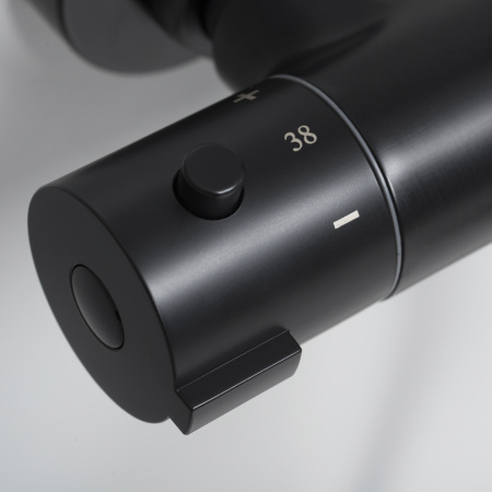 Душевая стойка WasserKRAFT A28801 настенная цвет черный с термостатом