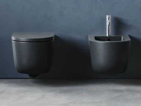 Чаша унитаза подвесная Hatria FUTURA A0Y9BA02 цвет черный без сиденья безободковая душевой смыв