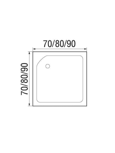 Душевой поддон WEMOR 70/24 S (10000006091) 70х70 акрил белый - фото 2
