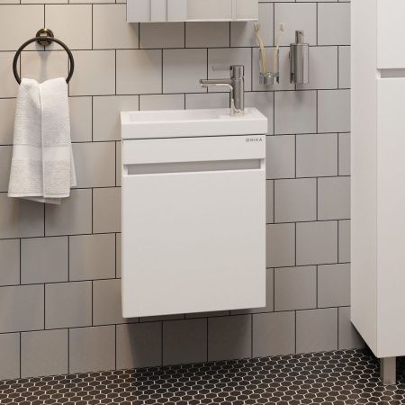 Тумба под раковину Onika Милтон 104513 40х20 подвесная цвет белый