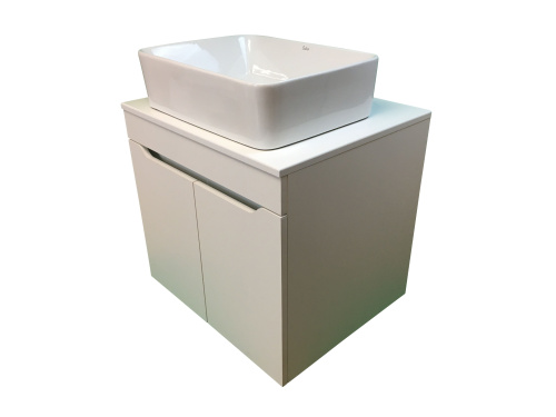 Тумба с раковиной Sintesi STL.W7019_SIN-LVB-APP-401 60х55х50 подвесная цвет белый - фото 4