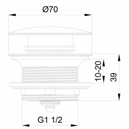 Донный клапан Wonzon & Woghand WW-SS105-MB