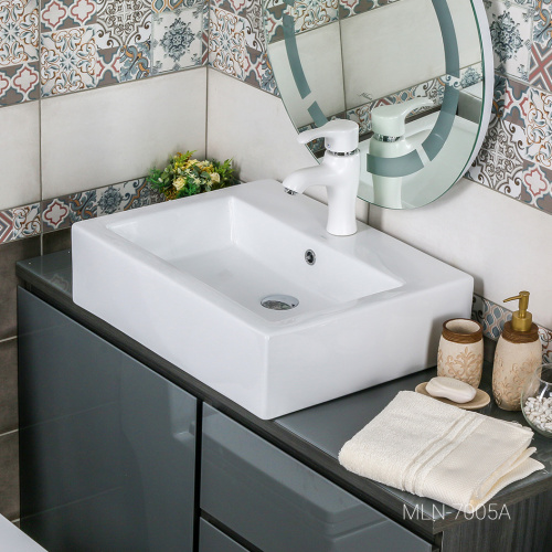 Раковина Melana 57 см 7005A-805 накладная цвет белый - фото 4