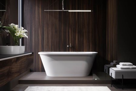 Ванна из искусственного камня Holbi GALATEA 1.01.003.11.1 170х75 пристенная овальная