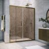 Душевая дверь Vegas-Glass Z2P TUR+NOVO Z2P TUR NOVO 220 05 05 220х200 стекло тонированное профиль бронза