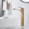 Смеситель для раковины Shevanik S4211G на столешницу золото