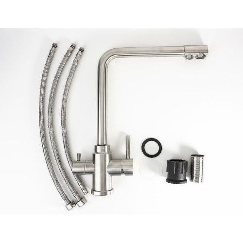 Смеситель для кухни Esko Kitchen K24 на мойку нержавеющая сталь - фото 5