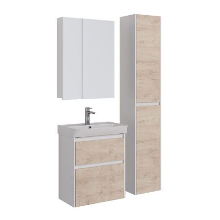 Тумба под раковину LeMark Combi LM03C60T-dub 60х30 напольная цвет бежевый/белый